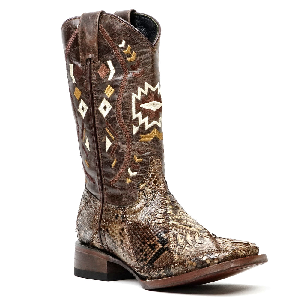 Chameleon Python Boots (Youth) - Square Toe (R003) - Gomez Western Wear