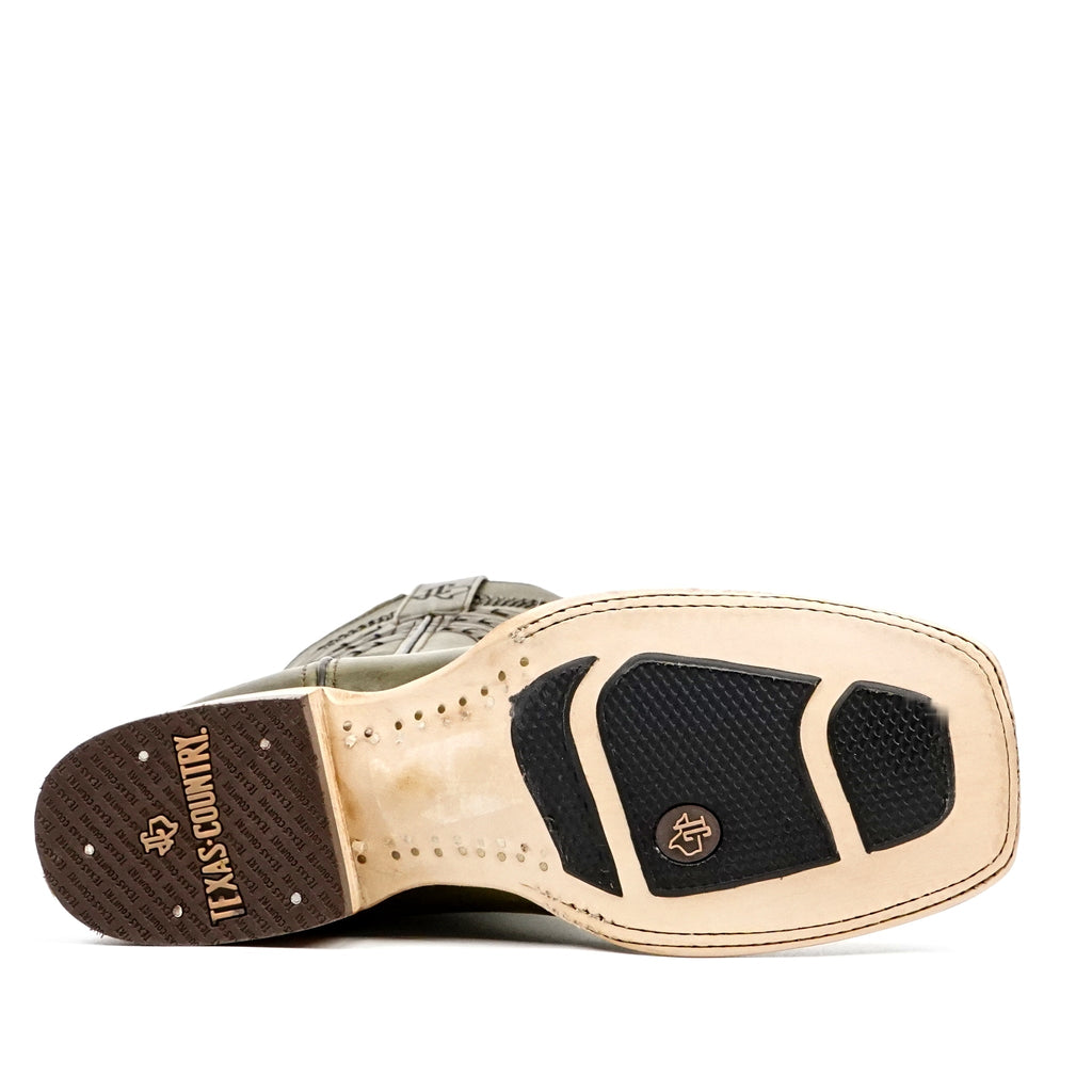Cleyton Olive Cowboy Boots - Square Toe (E944) - Gomez Western Wear