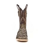 Connor Pirarucu Fish Boots - Mink Matte - Square Toe (PZ60) - Gomez Western Wear