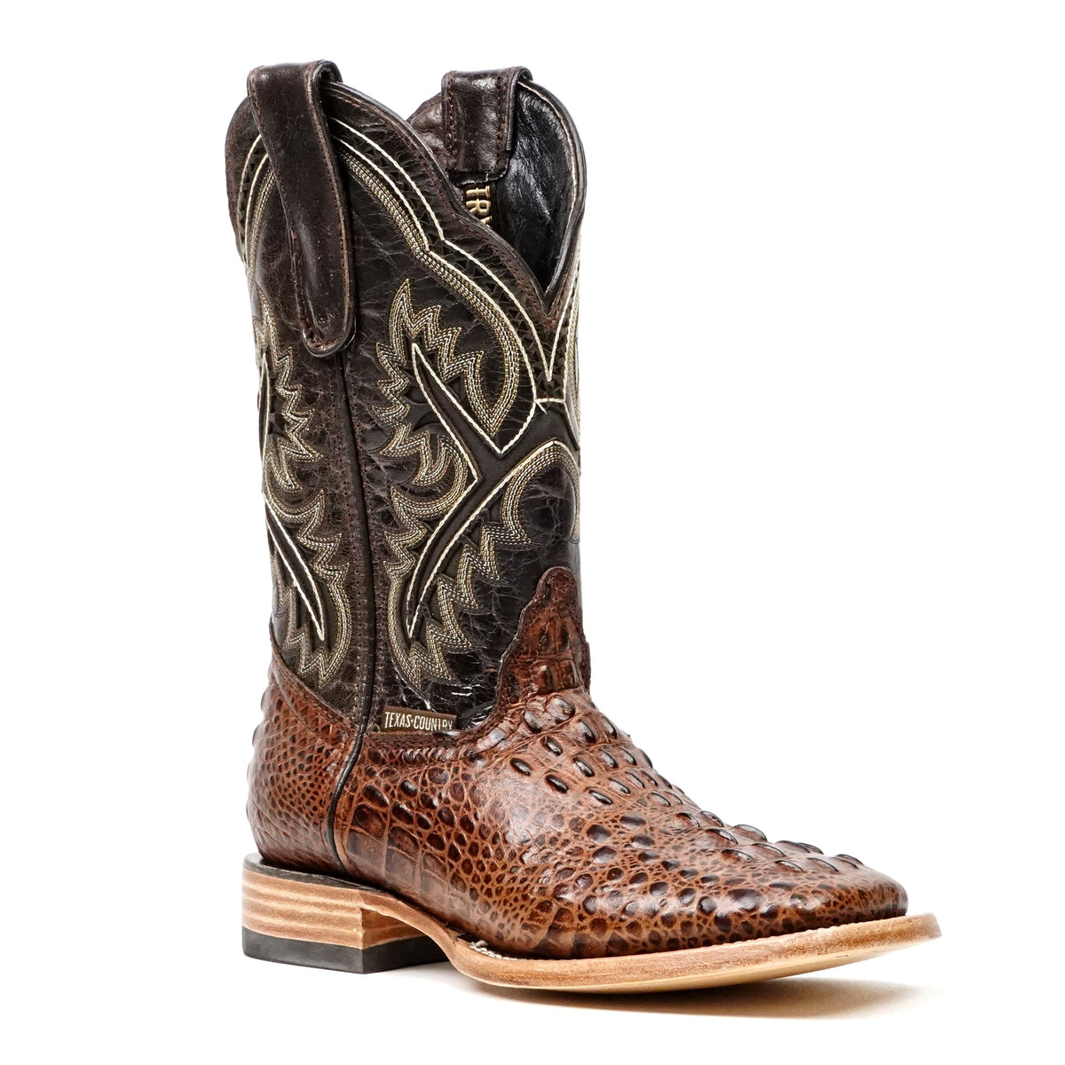 Crocodile Choco Boots (Youth) - Embossed Leather - Square Toe (E427) - Gomez Western Wear