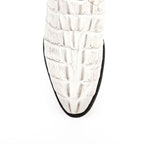 Crocodile Tail Bone Boots - Embossed Leather - Round Toe (E437) - Gomez Western Wear