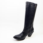 Denali Black Tall Shaft Boots - Round Toe - Gomez Western Wear