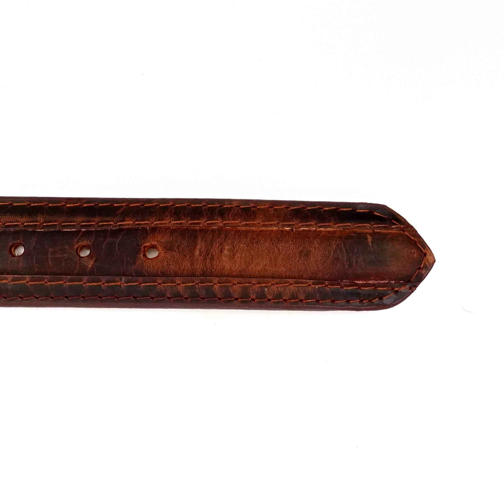Distressed Mocha Leather Belt (C-V4601) - Gomez Western Wear