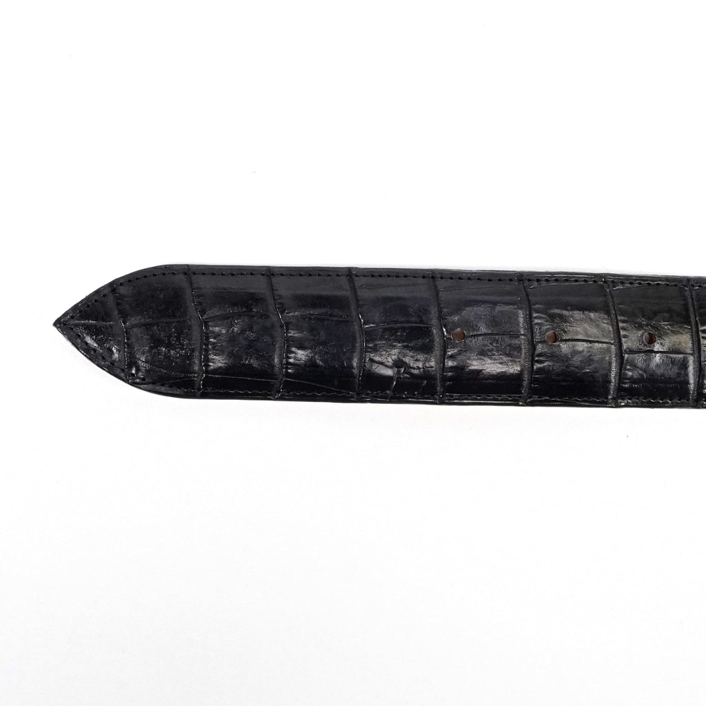 Exotic Full Quilt Alligator Belt - Black (C-001) - Gomez Western Wear