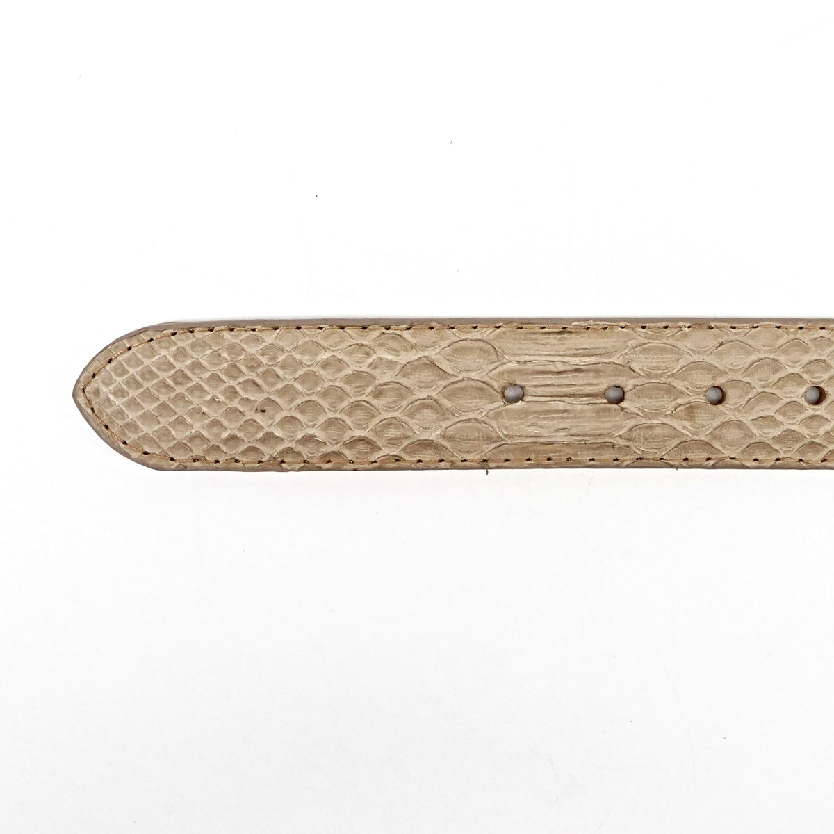 Exotic Full Quilt Python Belt - Cappuccino (C-028) - Gomez Western Wear