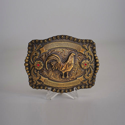 Ruby Rooster Buckle