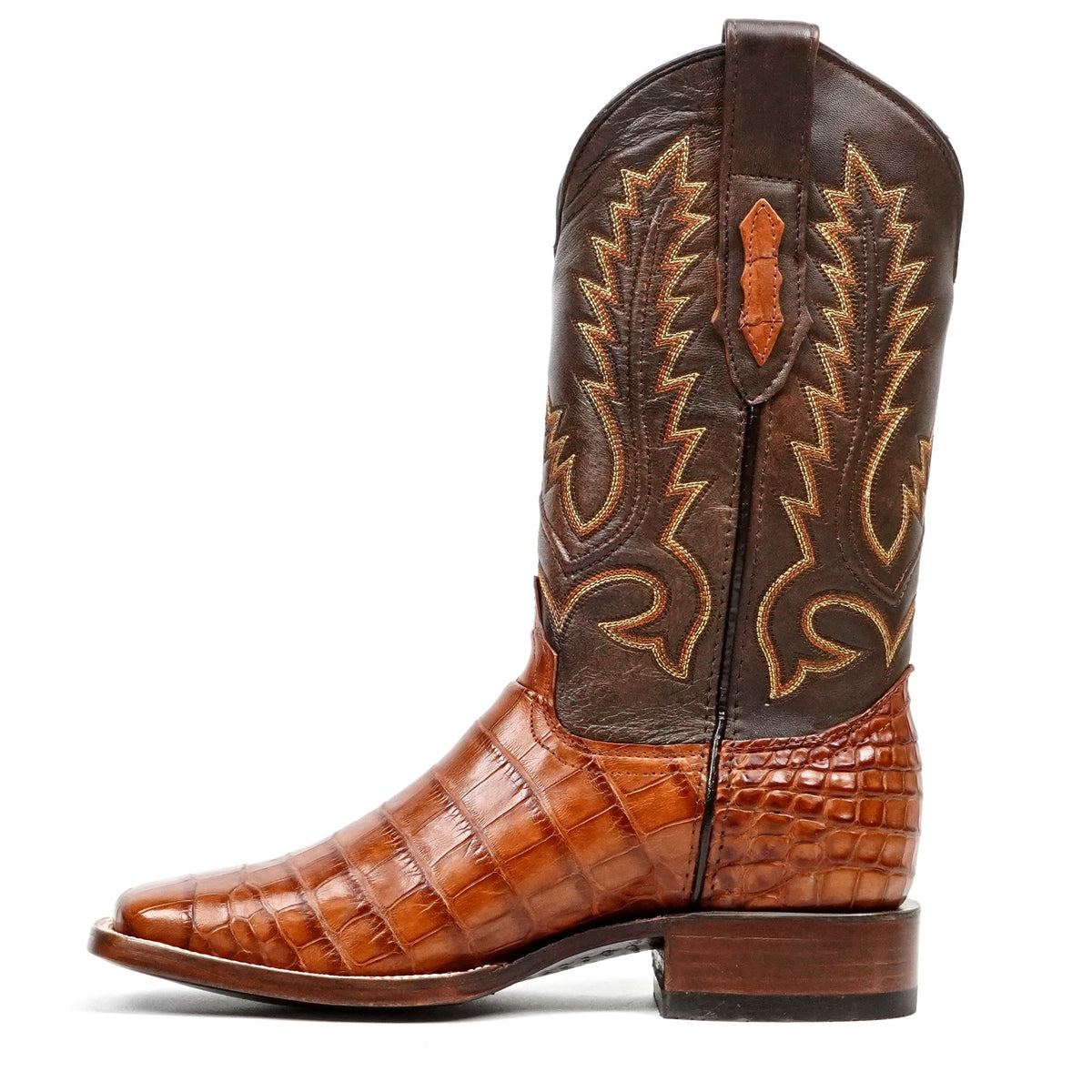 James Alligator Belly Boots - Cognac - Square Toe (LG10) - Gomez Western Wear