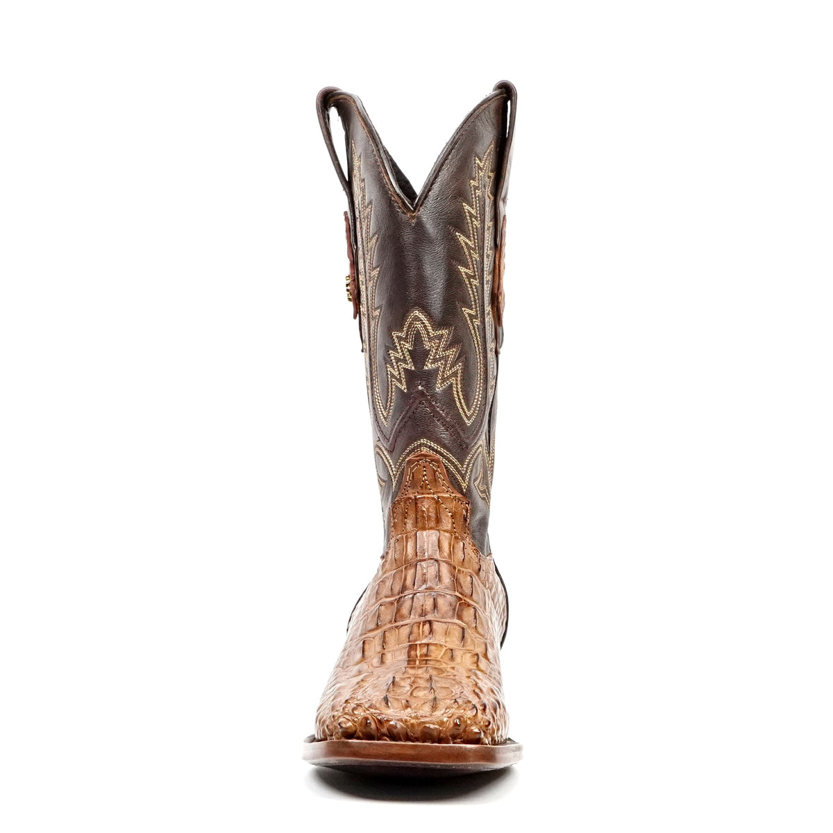 James Alligator Head Boots - Brandy - Square Toe (AP50) - Gomez Western Wear