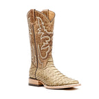 Jumbo Python Cappuccino Boots - Embossed Leather - Square Toe (E682) - Gomez Western Wear