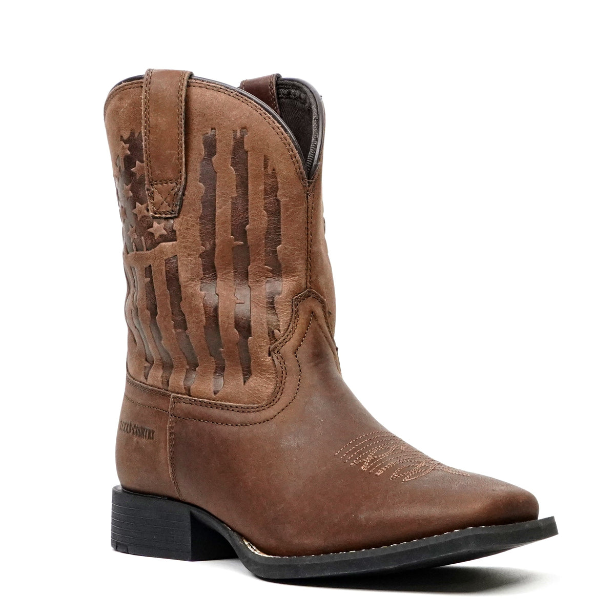 Kids Choco Leather Boots - Slip-Resistant Sole - Square Toe (TCK005) - Gomez Western Wear