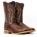 Kids Crocodile Choco Boots - Embossed Leather - Square Toe (K10-1) - Gomez Western Wear