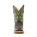 Kids Shrunken Choco Leather Boots - Square Toe (E3002) - Gomez Western Wear