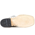 Ostrich Bone Cowboy Boots - Embossed Leather - Square Toe (E424) - Gomez Western Wear