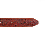 Ostrich Embossed Leather Belt - Cognac (C-IMI) - Gomez Western Wear