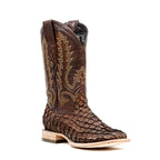 Pirarucu Fish Boots - Brown - Square Toe (PZ60 E.C.) - Gomez Western Wear