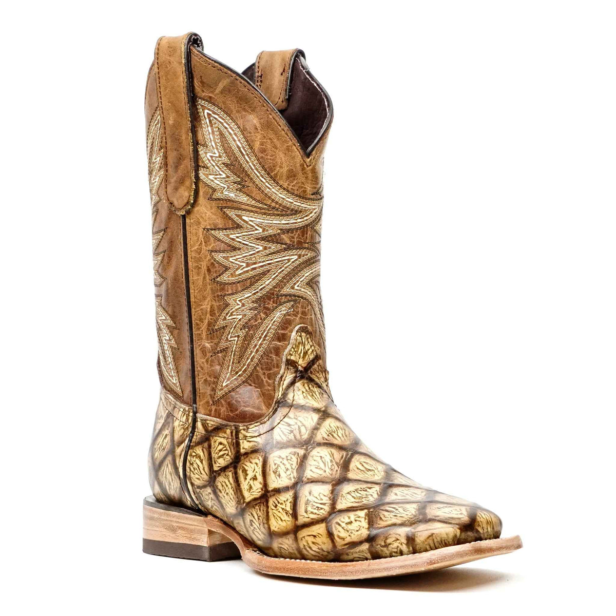 Rustic Orix Pirarucu Fish Boots - Square Toe (E629) - Gomez Western Wear