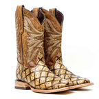 Rustic Orix Pirarucu Fish Boots - Square Toe (E629) - Gomez Western Wear