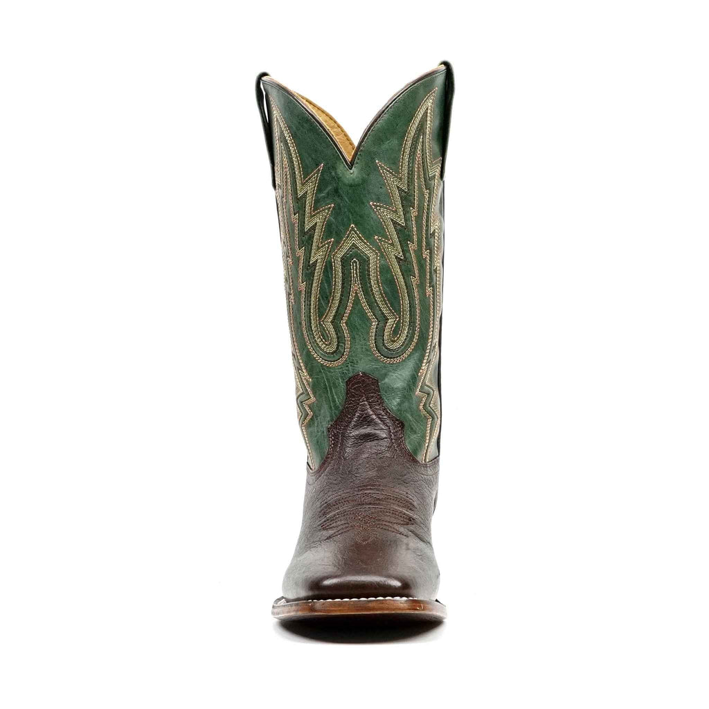Shrunken Calf Cowboy Boots - Chocolate - Square Toe (TS083) - Gomez Western Wear