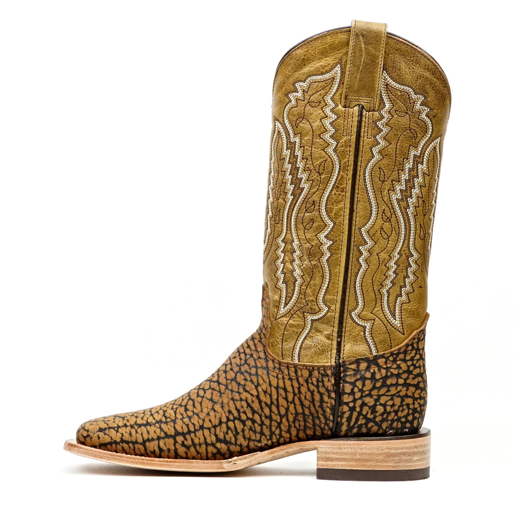 Tan Bullhide Boots - Square Toe (E960) - Gomez Western Wear