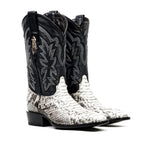 Tanner Python Boots - Natural - Cutter Toe (PN26) - Gomez Western Wear
