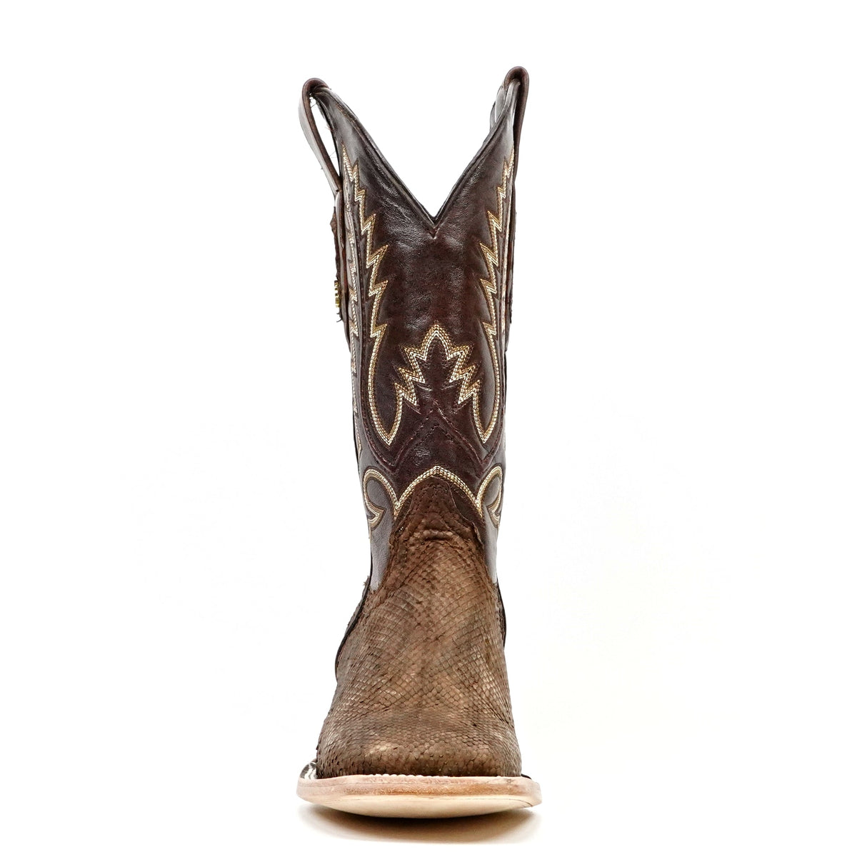 Tanner Python Boots - Tamarind - Square Toe (PN30) - Gomez Western Wear