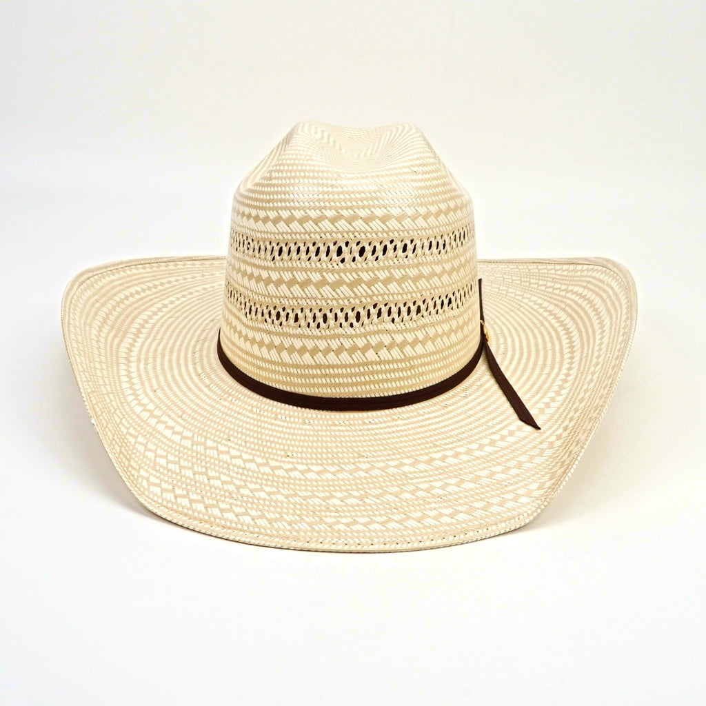 TC Hats - 100X Minnick Straw Cowboy Hat - Two-Tone Double Vented - Gomez Western Wear