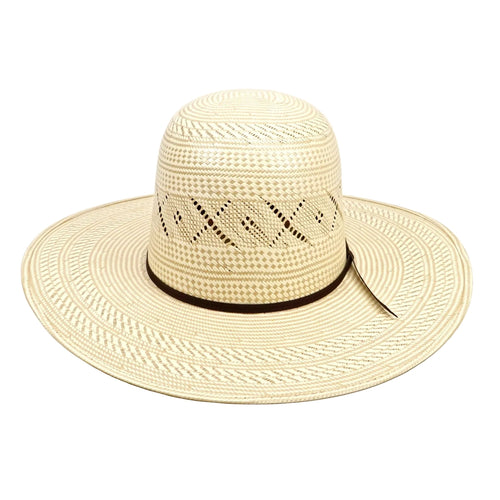 TC Hats - 100X Straw Open Crown Hat - Two-Tone X-Flower - Gomez Western Wear