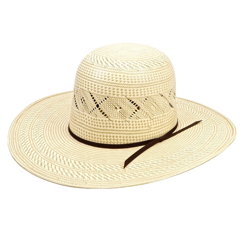 TC Hats - 100X Straw Open Crown Hat - Two-Tone X-Flower - Gomez Western Wear
