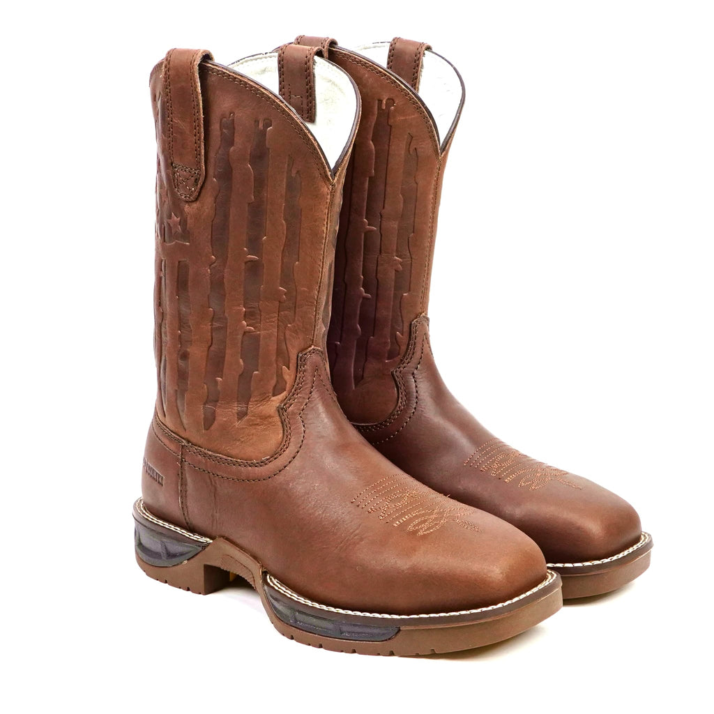 Texas Country - Chocolate Brown Work Boot - Composite Toe (TC005) - Gomez Western Wear
