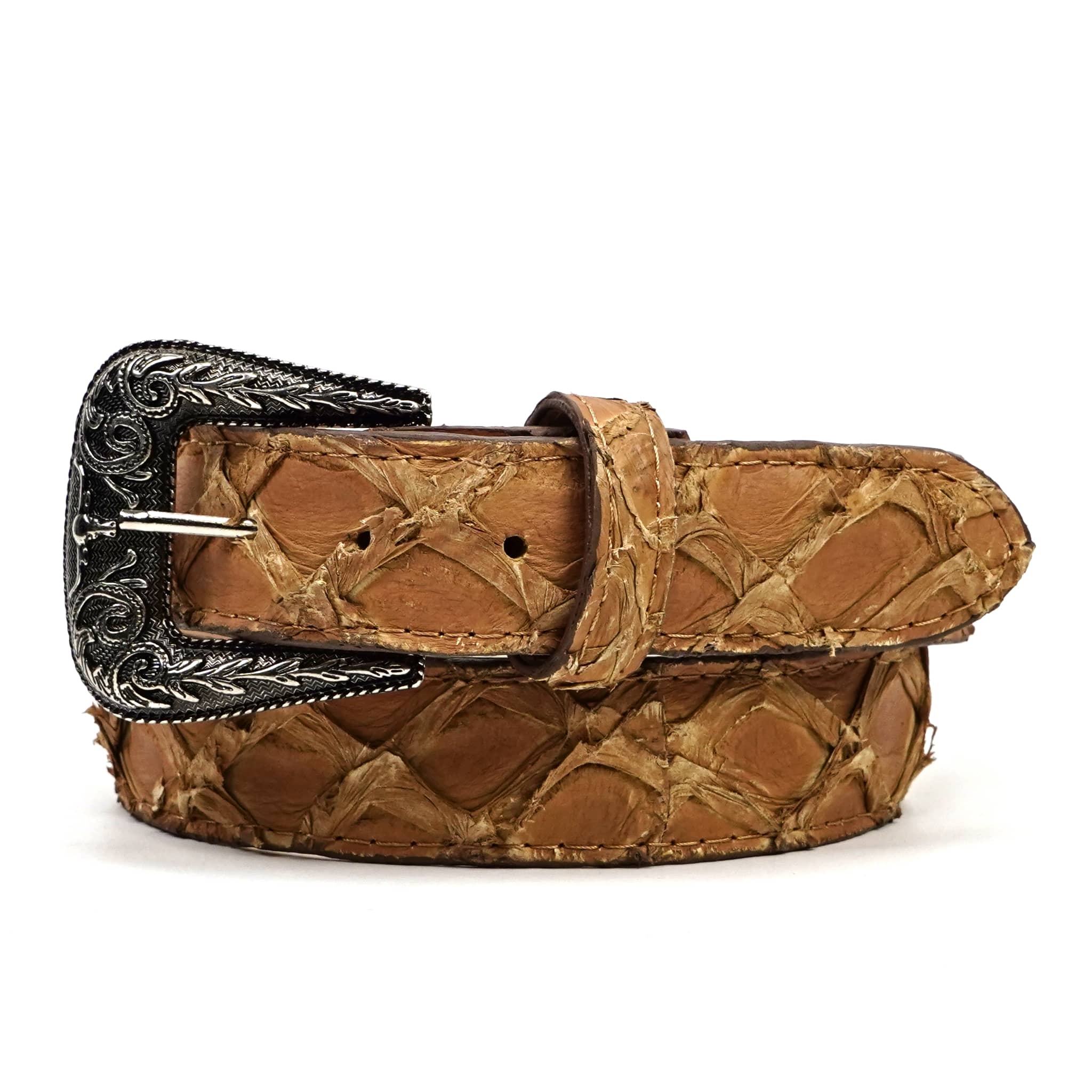 Texas Country Cinto Exotico TC Exotic Full Quilt Pirarucu Belt - Matte Orix (C-028)