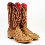 Texas Country Mens Diamond Collection Butch Pirarucu Fish Boots - Orix - Square Toe