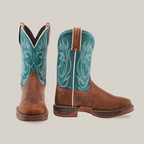 Texas Country - Turquoise Brown Work Boots - Composite Toe (241445) - Gomez Western Wear