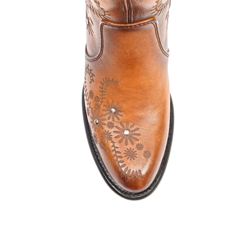 Valentina Burnt Orange Short Boots - J Toe - Gomez Western Wear
