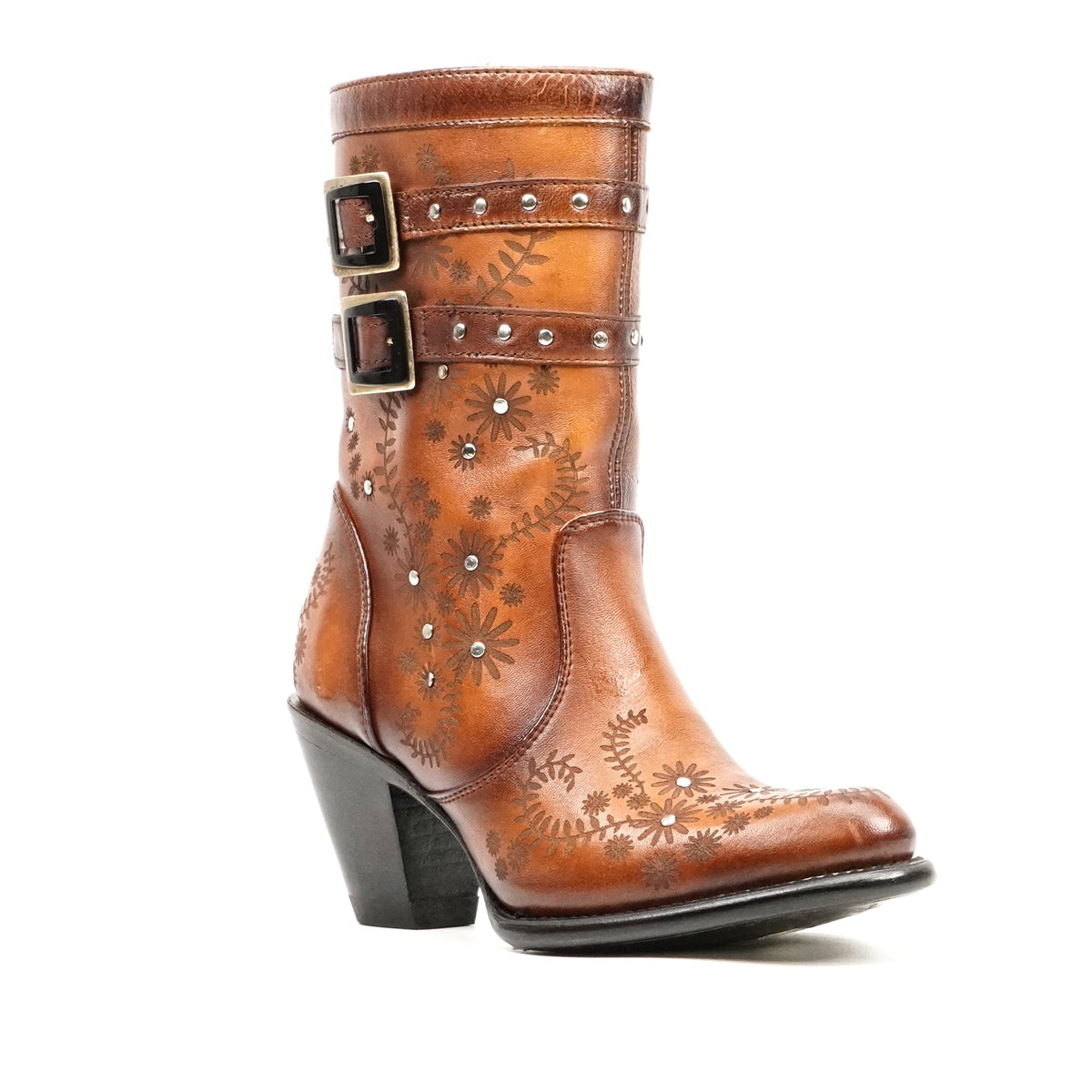 Valentina Burnt Orange Short Boots - J Toe - Gomez Western Wear